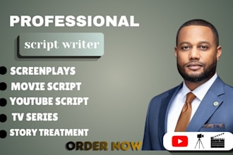 write a professional screenplay or movie script