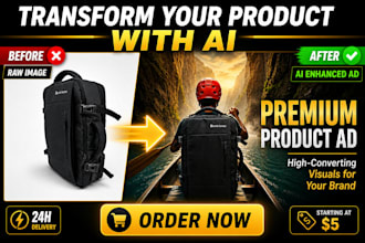 turn your raw product into professional ad design using ai