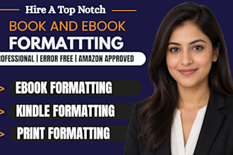 book formatting, kindle ebook formatting and paperback formatting for KDP