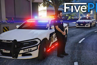 setup a full fivepd police rp server with custom departments