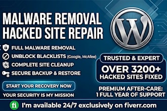 rescue a hacked wordpress site, remove malware or viruses with strong security