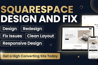 design redesign squarespace website fix squarespace website