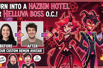 turn you into a hazbin hotel or helluva boss character
