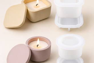 design 3d silicone mold, candle mold, plastic mold for manufacturing