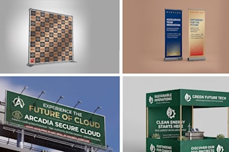 do retractable roll up banner design, billboard signature backdrop, church booth