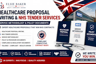 write healthcare proposals, nhs tender, methodology and policy documents