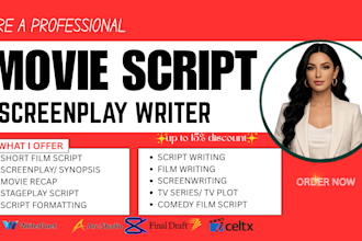 write movie script screenwriting feature film script screenplay TV script