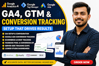 setup google analytics 4 ga4 GTM and conversion tracking for accurate data