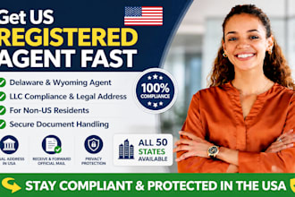 be your US registered agent in delaware wyoming llc compliance