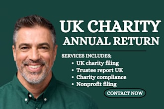 file UK charity annual return, trustee report, and charity commission compliance