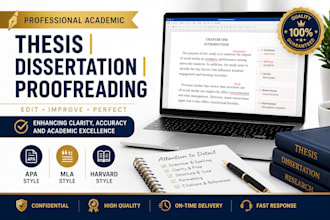 proofread, edit, and format a dissertation  or research paper