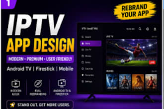 develop a custom white label apk iptv app smaters pro android tv app firestick