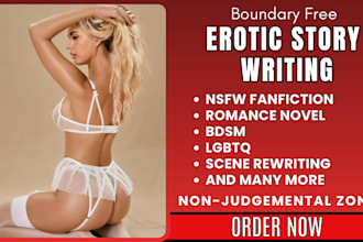 write or rewrite your erotic story, romance erotica novel and nsfw fanfiction