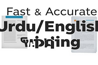do fast urdu english typing and data entry