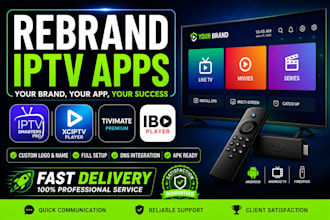 rebrand iptv smarters xciptv tivimate ibo player with full setup