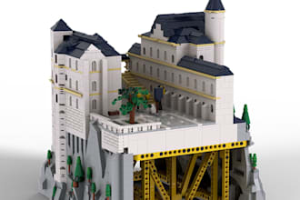 design a custom lego moc in bricklink studio with PDF instructions and part list