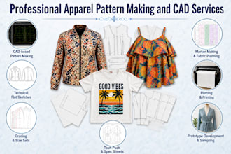 provide expert pattern making and cad service