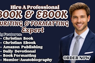 format, edit christian ebook,developmental editor, proofread memior autobiograhy