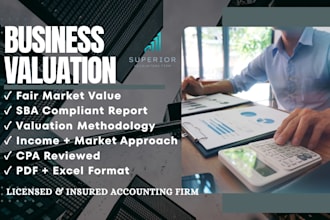 prepare sba loan ready business valuation report for acquisition financing