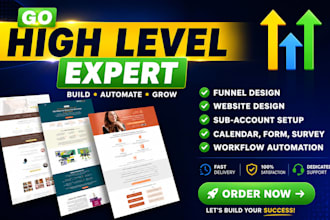 build gohighlevel website, gohighlevel sales funnel
