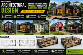draw shipping container home modern modular houses tiny house architectural plan