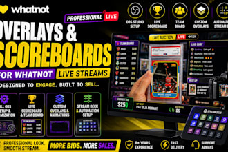 design whatnot overlays and scoreboard for obs live streams