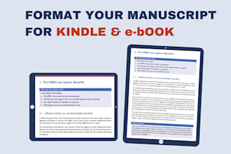 format your manuscript for amazon kindle and ebook