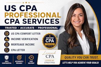 us CPA comfort letter, income verification, mortgage income and CPA letter