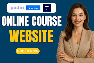 create,setup online course website on kajabi, thinkific, learnworld