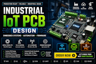 do industrial iot pcb with embedded automation system, with esp32 stm32, pic mcu