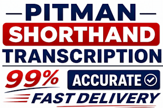 transcribe pitman shorthand into word accurately