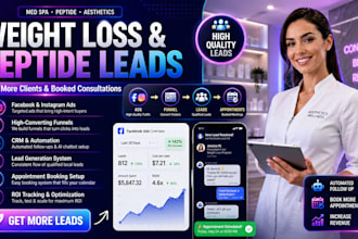 get high quality peptide and weight loss leads using facebook ads and funnels