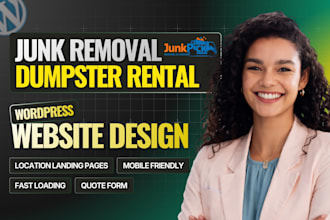 build wordpress website for your junk removal or dumpster rental business