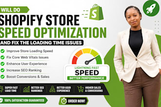 do shopify store speed optimization and fix the loading time issues