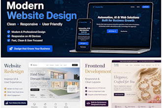 design or redesign a modern responsive website UI