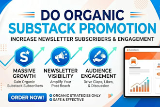 do organic substack promotion, substack newsletter, substack subscribers growth