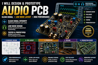 design and prototype audio pcb clean signal and low noise layout