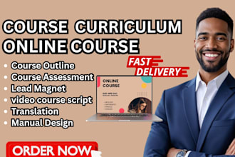 prepare curriculum content, presentation, worksheet, and also course material
