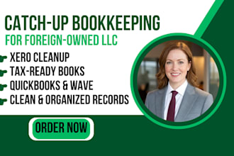 fix and catch up bookkeeping for foreign owned US llc in quickbooks