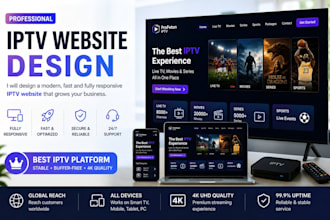 design professional iptv streaming app video live streaming website