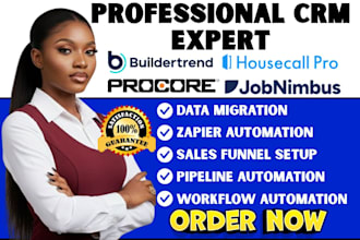 setup jobnimbus sales funnel buidertrend procore housecall pro data migration