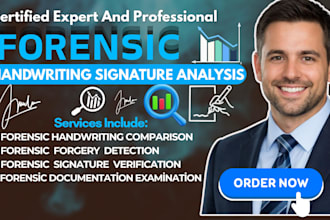 do forensic handwriting and signature analysis with expert report