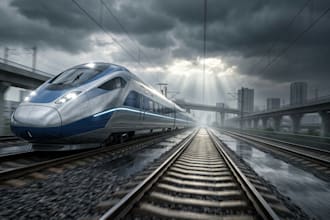 design 3d train models, locomotives and railway simulator using 5d render