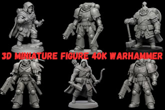 sculpt 3d character modeling 3d miniature figure 40k warhammer 3d game character