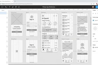 create UI UX wireframes in figma