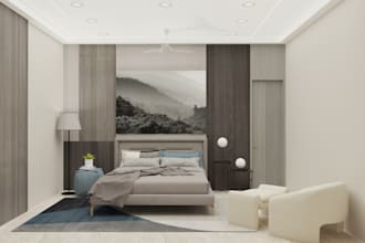 design modern luxury bedroom interiors with realistic 3d renders