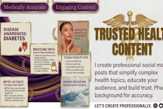 create visually engaging medical social media posts