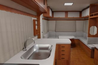 convert bus or van interior to home, mobile office and so on for visualization