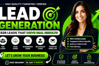 generate targeted b2b leads, saas, ecommerce, influencer leads for your business