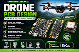 design high performance drone pcb for flight controller esc pdb gps rf